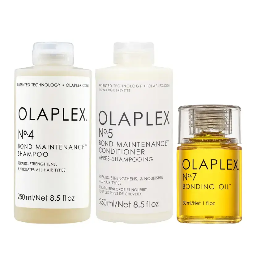 Olaplex No. 4 Şampuan 250 ml No. 5 Bakım Kremi 250 ml ve No. 7 Bakım Yağı 30 ml