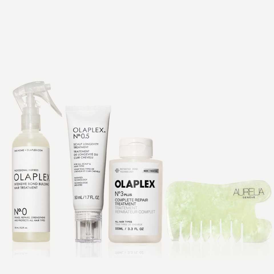 OLAPLEX ALL ABOUT SCALP TREATMENT & REPAIR SET – Saç Derisi Bakımı, Yoğun Onarım ve Gua Sha Masaj Ritüeli