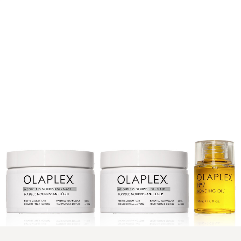 OLAPLEX DOUBLE THE MOISTURE TREATMENT FOR FINE HAIR KIT – İnce Telli Saçlar İçin Hacim Veren, Yoğun Nemlendirici ve Onarıcı Bakım Seti
